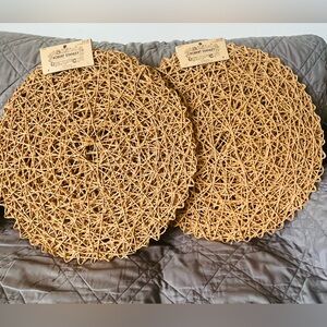New Robert Stanley  Hobby Lobby Woven Placemats in Natural Brown. Two set of 4